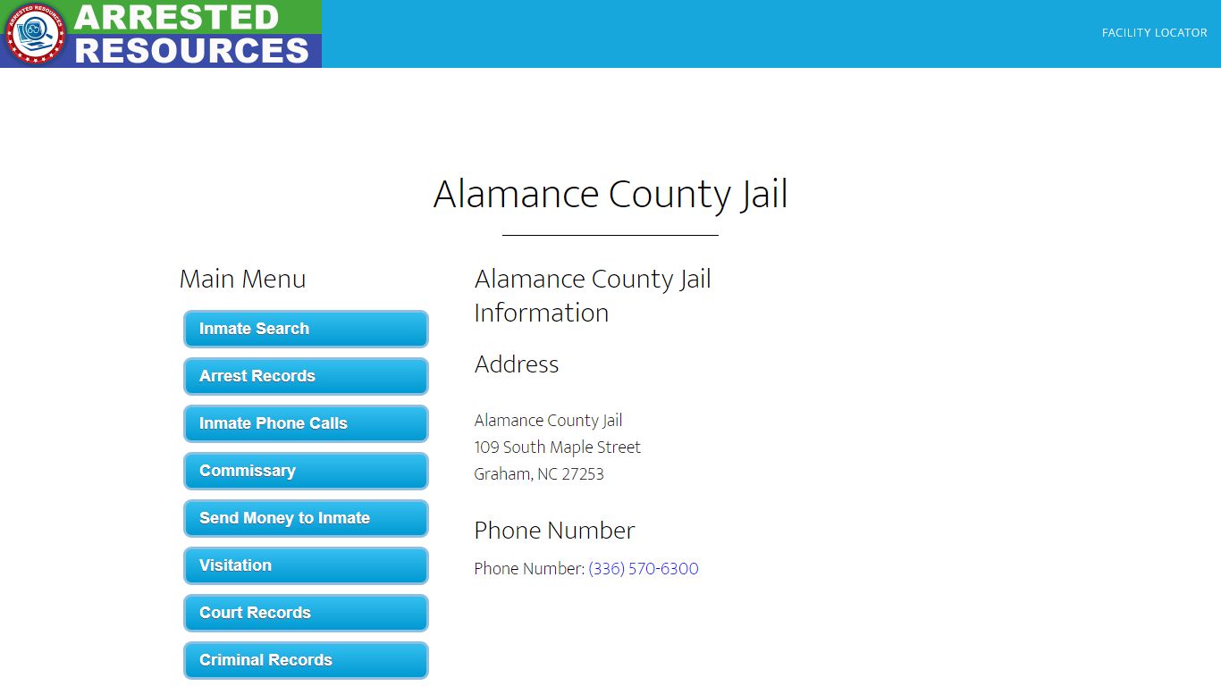 Alamance County Jail - Inmate Search - Graham, NC